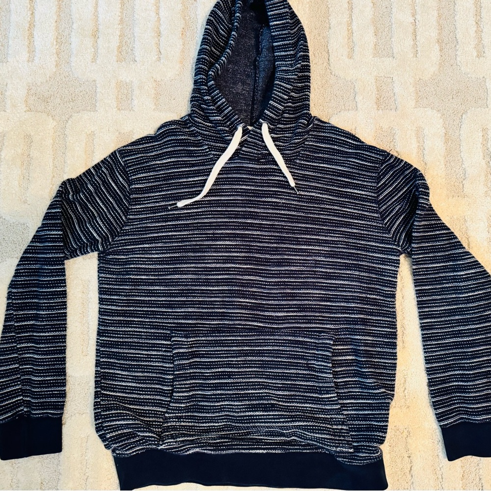 American Eagle Outfitters Navy Striped Hoodie